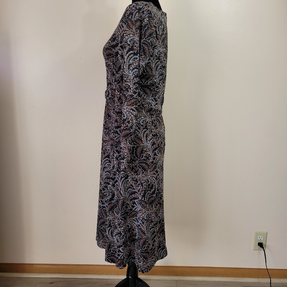Talbots petite Large dress black multy color - Picture 3 of 8